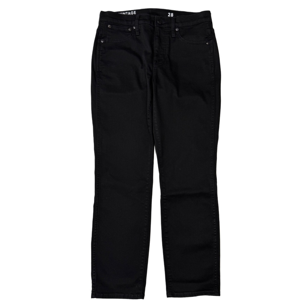 {J. Crew} "Vintage Slim Straight" True Black Mid Rise Stretch Denim Jeans - Picture 7 of 7